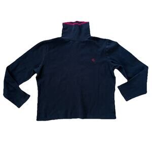 Polo Ralph Lauren Cropped Turtleneck Women’s Size Petite Large Black Red